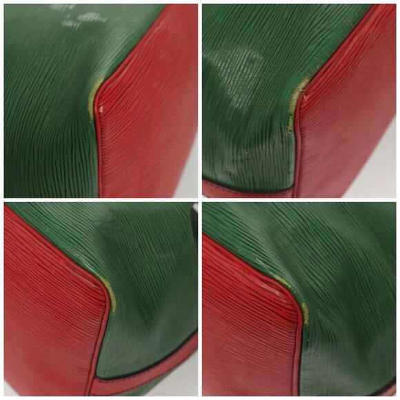 LOUIS VUITTON Epi Petit Noe Shoulder Bag Bicolor Green Red - Picture 16 of 16
